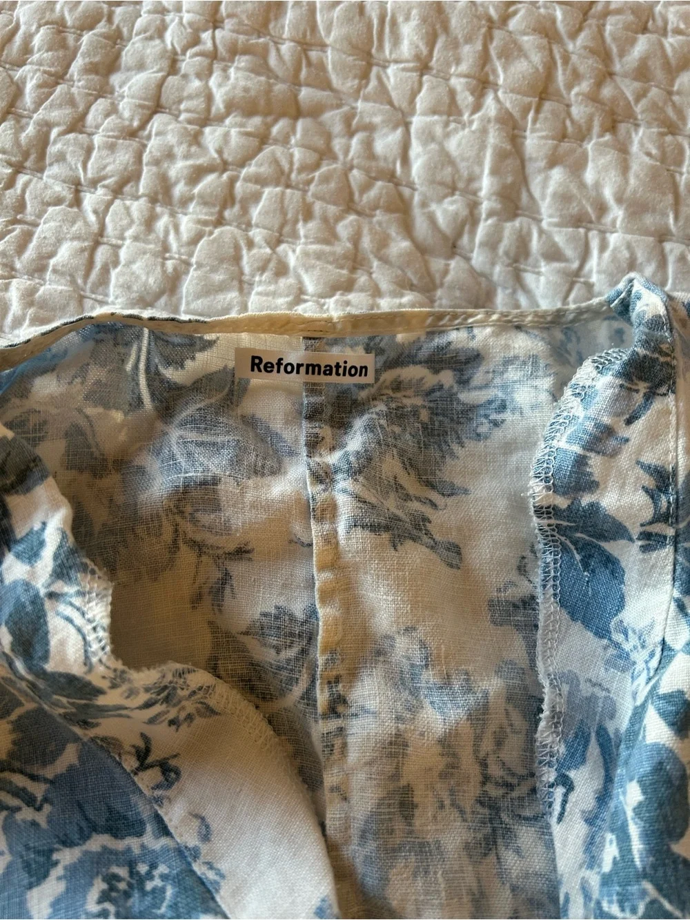Reformation Aryn floral linen top sz6